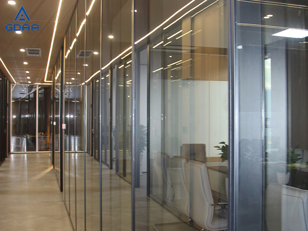 Single and double glass office partition system, make full use of space and beautiful, office space optimization