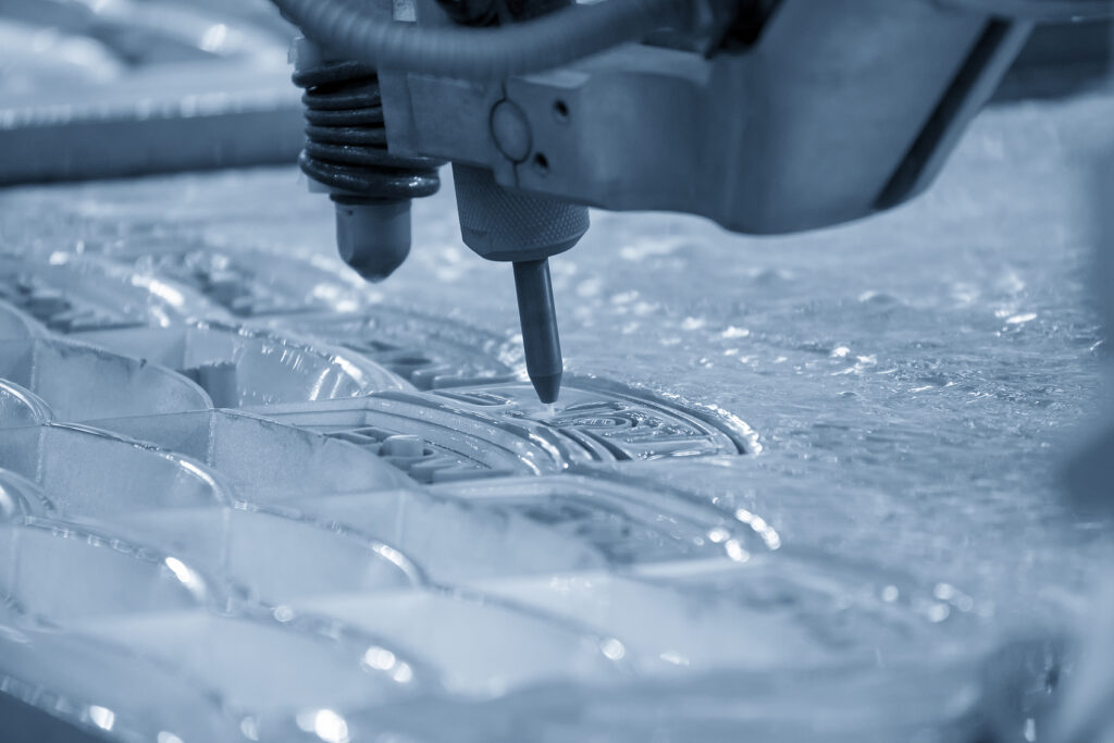 Water-cut aluminum plate